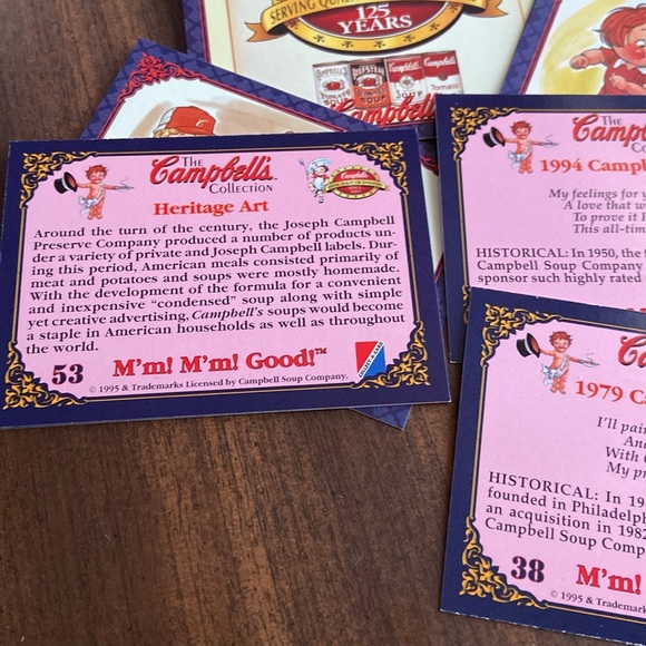 VINTAGE 1995 THE CAMPBELLS SOUP COLLECTORS CARDS - Picture 5 of 6